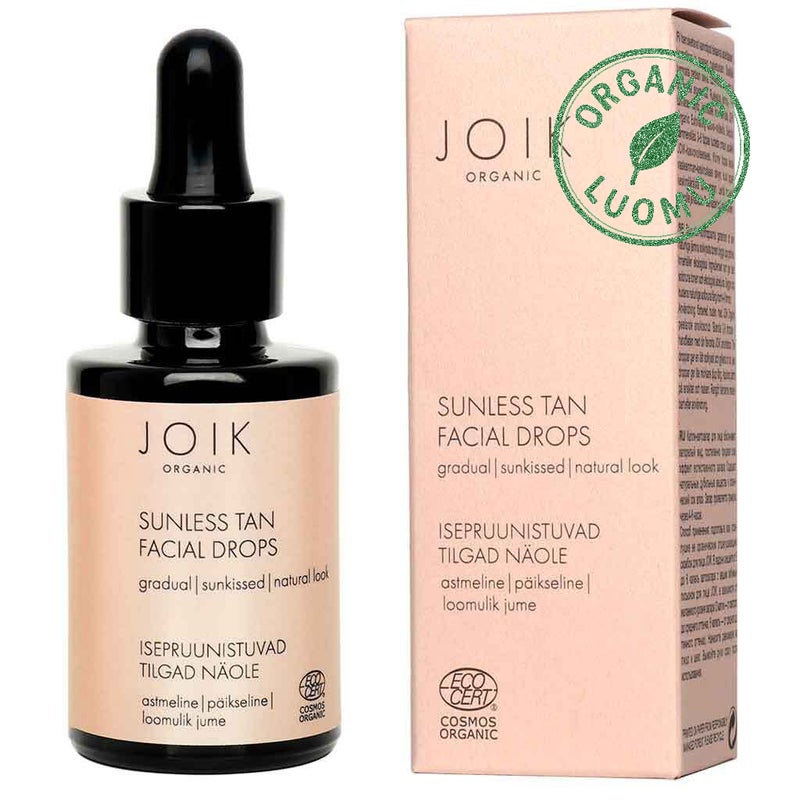 JOIK Organic Sunless Tan Facial Drops itseruskettavat kasvotipat 30ml