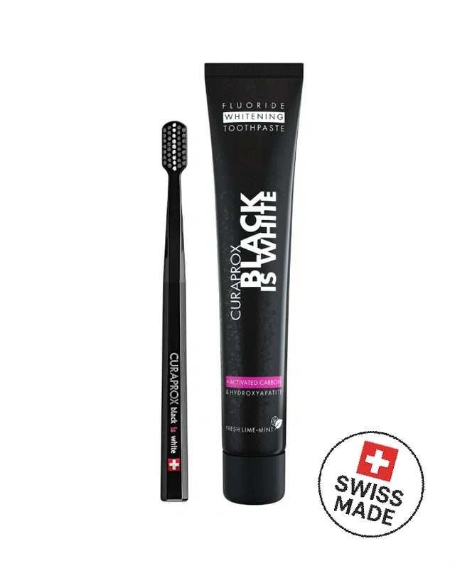 Hammastahna Black is white, 90 ml, hammasharjalla